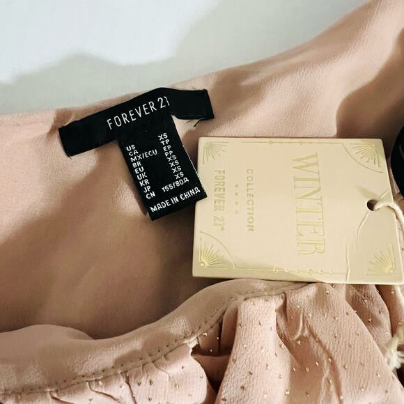 Forever 21 One Shoulder Glitter Long Sleeve Hi Low Dress Size XS NWT - Picture 3 of 6